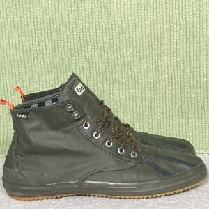 Keds Womens Scout Splash Green Rain Hi Top Striped Sneakers Shoes SZ US 9.5